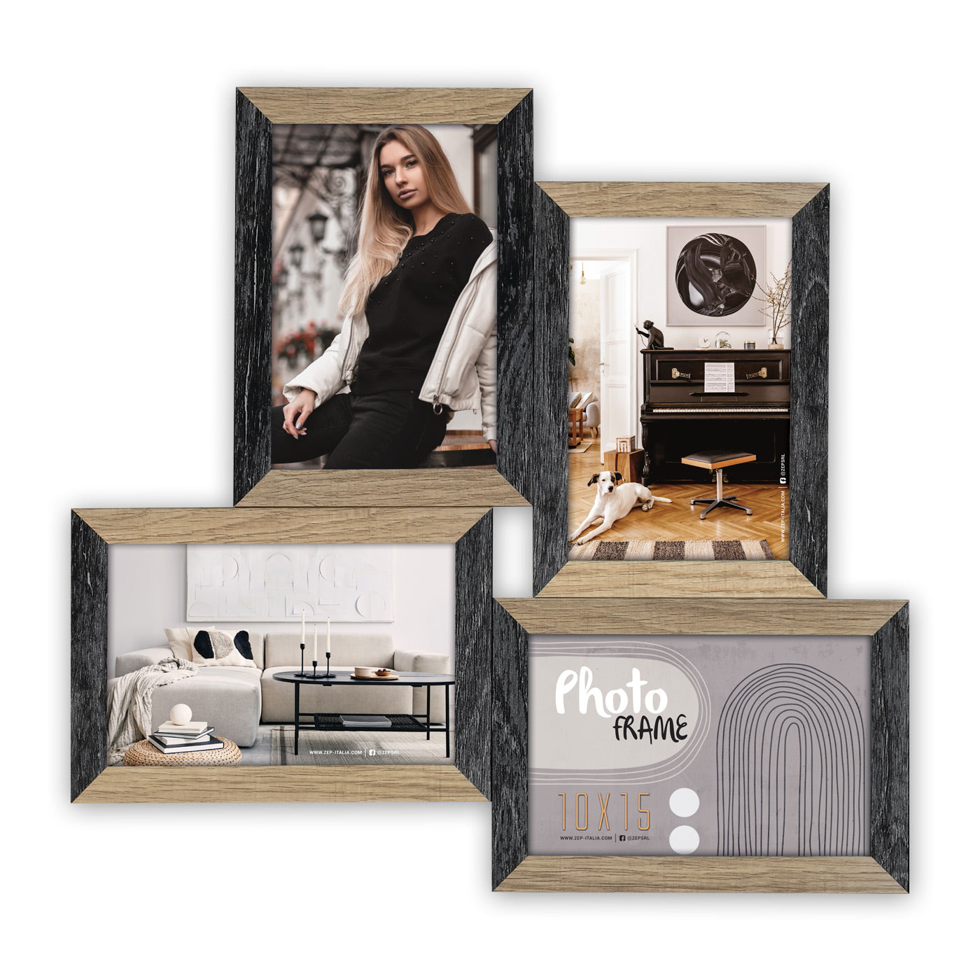 Zep Cornice Multiframe Vercelli Black 4x10x15 DN485B Zep Cornice Multiframe Vercelli Black 4x10x15 DN485B